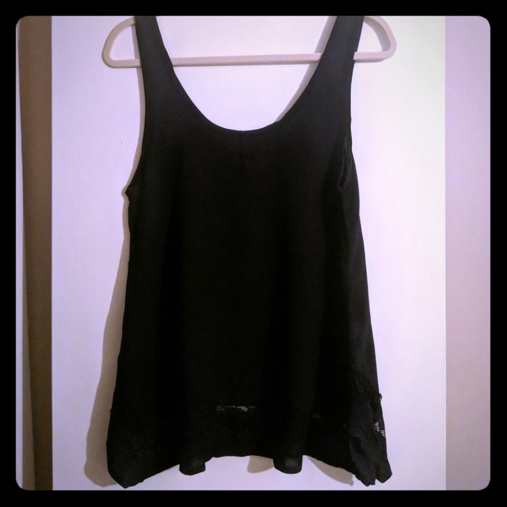 Black lacy tank top